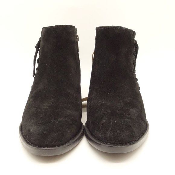 NWT BORN Bessie Ankle Boots Black Suede Leather - Picture 5 of 8